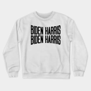 biden harris text black Crewneck Sweatshirt